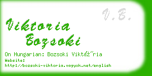 viktoria bozsoki business card